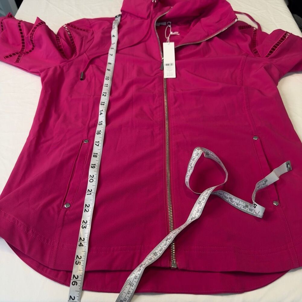 Chico’s Zenergy UPF Neema Rose Lattice Jacket Womens‎ Medium Magenta Rose NWT - Picture 6 of 9